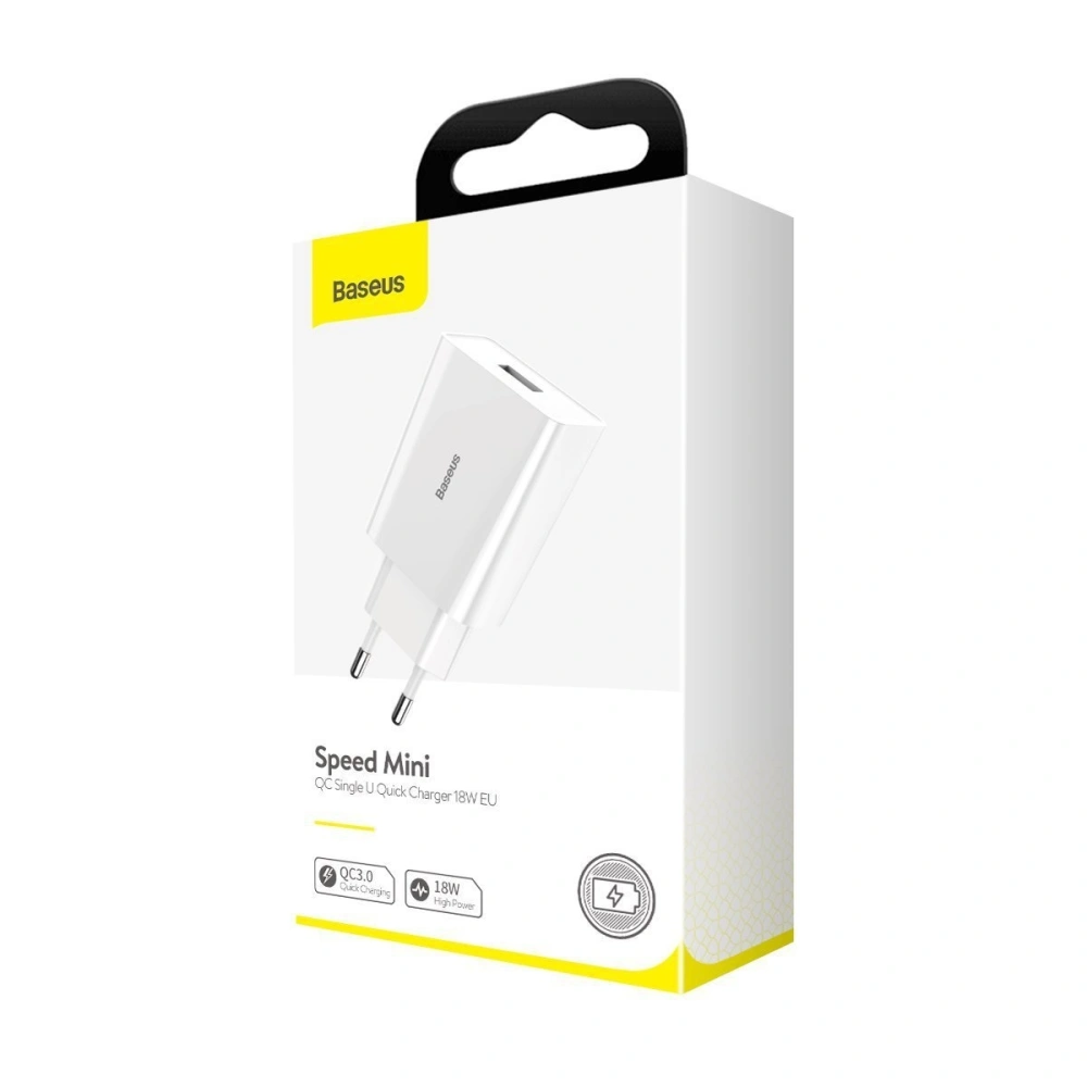 Hurtownia GSM - Schnellladegerät Baseus Speed Mini, PD + QC 3.0 18W (weiß) - BSU1884WHT - {ean13} - Hurt