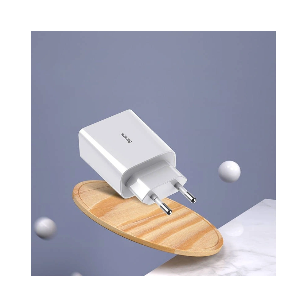 Wholesale Baseus Quick Charger PD + QC 3.0 18W (white) - BSU1884WHT - {ean13} - Hurt