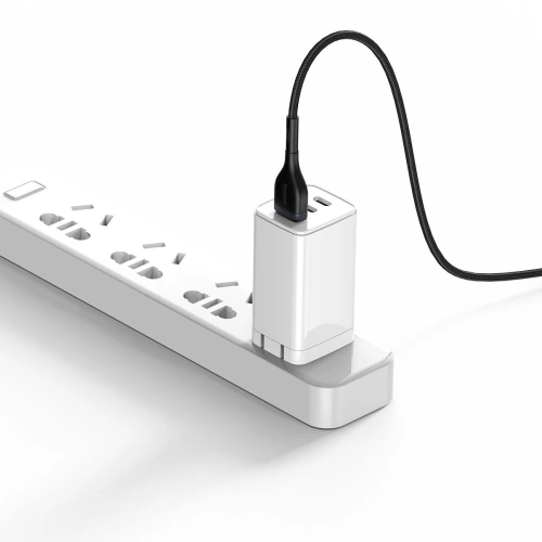 Kabel USB 2w1 Baseus Cafule, USB-C 40W + ładowarka bezprzewodowa do smartwatchy Huawei/Honor, 5A, 1,2m (szaro-czarny)