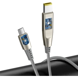 Hurtownia GSM - Kabel 2w1 Baseus Flash Series, USB-C do USB-C / wtyczka Lenovo, 100W, 2m (szary) - BSU1895GRY - {ean13} - Hurt