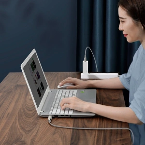 Hurtownia GSM - Kabel 2w1 Baseus Flash Series, USB-C do USB-C / wtyczka Lenovo, 100W, 2m (szary) - BSU1895GRY - {ean13} - Hurt