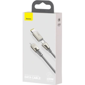 Hurtownia GSM - Kabel 2w1 Baseus Flash Series, USB-C do USB-C / wtyczka Lenovo, 100W, 2m (szary) - BSU1895GRY - {ean13} - Hurt