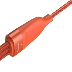 Kabel USB 3w1 Baseus Flash Series, USB-C + micro USB + Lightning, 40W, 5A, 1.2m (pomarańczowy)