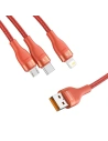 Hurtownia GSM - Kabel USB 3w1 Baseus Flash Series, USB-C + micro USB + Lightning, 40W, 5A, 1.2m (pomarańczowy) - BSU1896ORG - {ean13} - Hurt