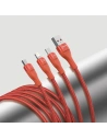 Wholesale 3in1 USB cable Baseus Flash Series, USB-C + micro USB + Lightning, 40W, 5A, 1.2m (orange) - BSU1896ORG - {ean13} - Hurt