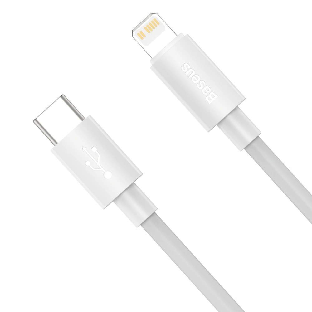 Wholesale Baseus Simple Wisdom Data Cable Kit USB-C to Lightning PD 20W (2PCS/Set) 1.5m White - BSU1897WHT - {ean13} - Hurt