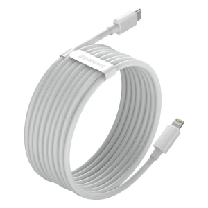 USB-C zu Lightning Kabel Baseus Simple Wisdom, PD, 20W, 1.5m (weiß) 2 Stück.