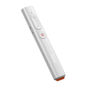 Wholesale Baseus Orange Dot PPT wireless Presenter (Youth) without battery White - BSU1899WHT - {ean13} - Hurt