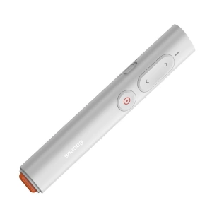 Wholesale Baseus Orange Dot PPT wireless Presenter (Youth) without battery White - BSU1899WHT - {ean13} - Hurt