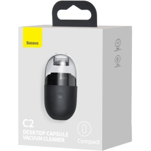 Hurtownia GSM - Bezprzewodowy mini odkurzacz biurkowy Baseus Capsule C2, 1000Pa (czarny) - BSU1900BLK - {ean13} - Hurt