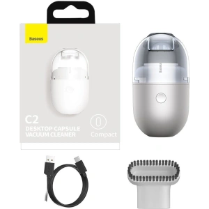 Hurtownia GSM - Bezprzewodowy mini odkurzacz biurkowy Baseus Capsule C2, 1000Pa (biały) - BSU1901WHT - {ean13} - Hurt