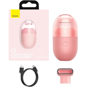 Hurtownia GSM - Bezprzewodowy mini odkurzacz biurkowy Baseus Capsule C2, 1000Pa (różowy) - BSU1902PNK - {ean13} - Hurt