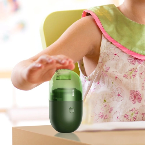 Bezprzewodowy mini odkurzacz biurkowy Baseus Capsule C2, 1000Pa (zielony)