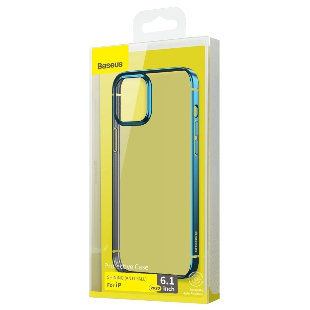Wholesale Baseus Shining Case Apple iPhone 12/12 Pro Blue - BSU1907BLU - {ean13} - Hurt