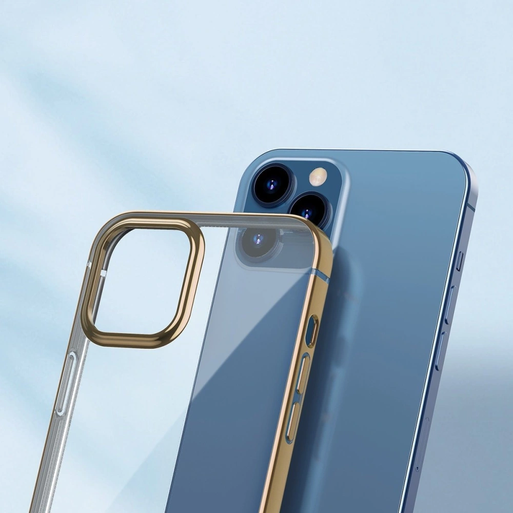 Hurtownia GSM - Przezroczyste etui Baseus Shining Case Apple iPhone 12/12 Pro (złoty) - BSU1910GLD - {ean13} - Hurt