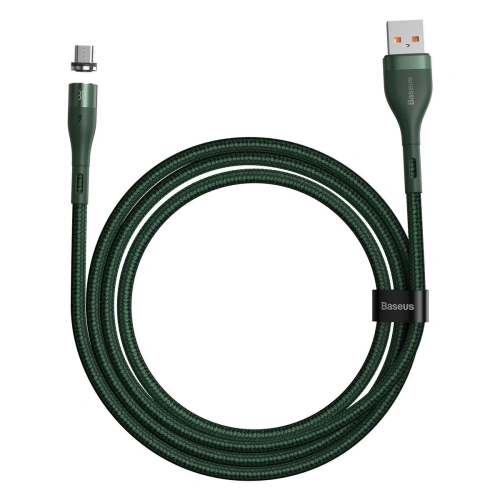 Kabel magnetyczny USB - Micro USB Baseus Zinc 2.1A 1m (zielony)