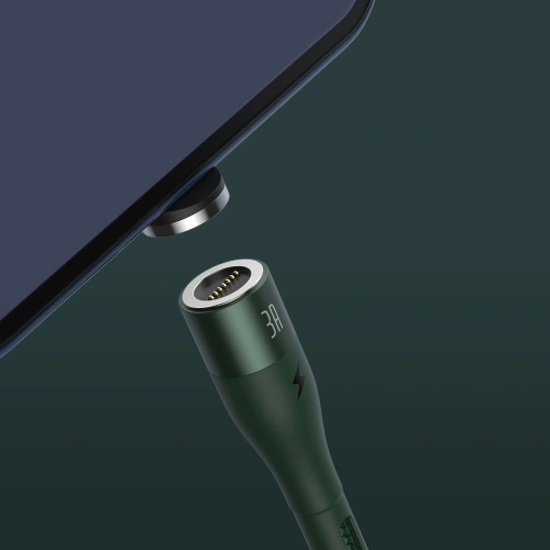 Kabel magnetyczny USB - Micro USB Baseus Zinc 2.1A 1m (zielony)