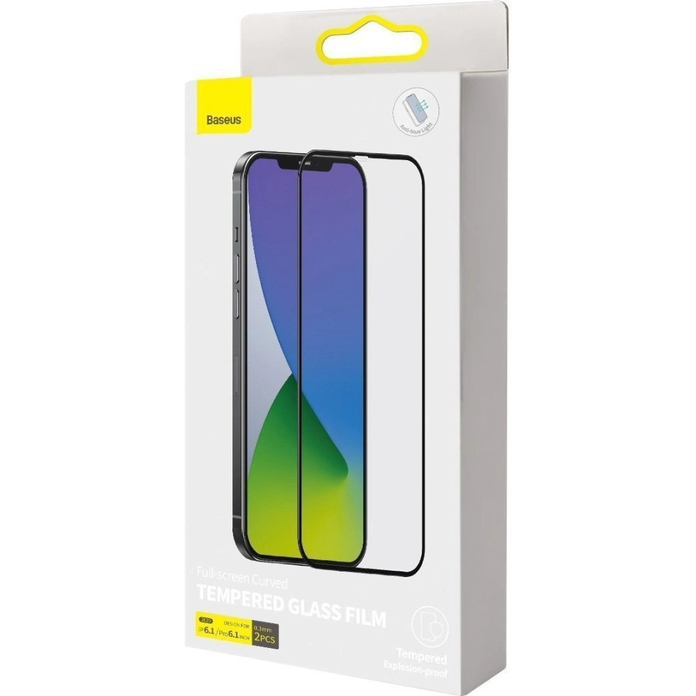 Hurtownia GSM - Szkło hartowane z filtrem światła niebieskiego 0.3mm Baseus Apple iPhone 12/12 Pro (2szt.) - BSU1915 - {ean13} - Hurt