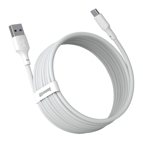 Kabel USB-C Baseus Simple Wisdom, 40W, 5A, 1.5m (biały) 2szt.