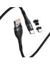 Kabel USB Baseus Fast 4w1 USB do USB-C / Lightning / Micro 5A 1m (szary + czarny)