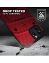 Hurtownia GSM - Pancerne etui Zizo Bolt Cover Apple iPhone 12/12 Pro ze szkłem 9H na ekran + podstawka & uchwyt do paska (czerwony/czarny) - ZIZ057REDBLK - {ean13} - Hurt