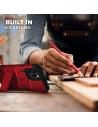 Hurtownia GSM - Pancerne etui Zizo Bolt Cover Apple iPhone 12/12 Pro ze szkłem 9H na ekran + podstawka & uchwyt do paska (czerwony/czarny) - ZIZ057REDBLK - {ean13} - Hurt