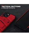 Hurtownia GSM - Pancerne etui Zizo Bolt Cover Apple iPhone 12/12 Pro ze szkłem 9H na ekran + podstawka & uchwyt do paska (czerwony/czarny) - ZIZ057REDBLK - {ean13} - Hurt