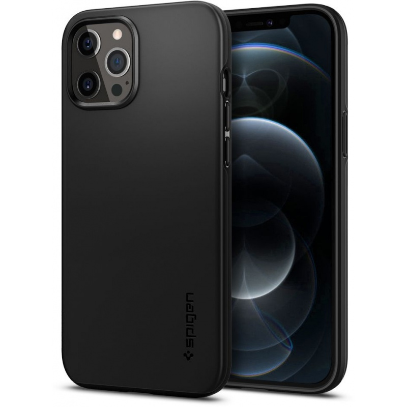 Hurtownia Spigen - 8809710755901 - SPN1350BLK - Etui Spigen Thin Fit Apple iPhone 12 Pro Max Black - B2B homescreen