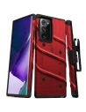 Zizo Bolt Cover - Samsung Galaxy Note 20 Ultra Armor Case + Stand & Belt Clip (Red/Black)