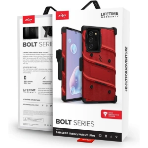 Hurtownia GSM - Pancerne etui Zizo Bolt Cover Samsung Galaxy Note 20 Ultra + podstawka & uchwyt do paska (Red/Black) - ZIZ058REDBLK - {ean13} - Hurt