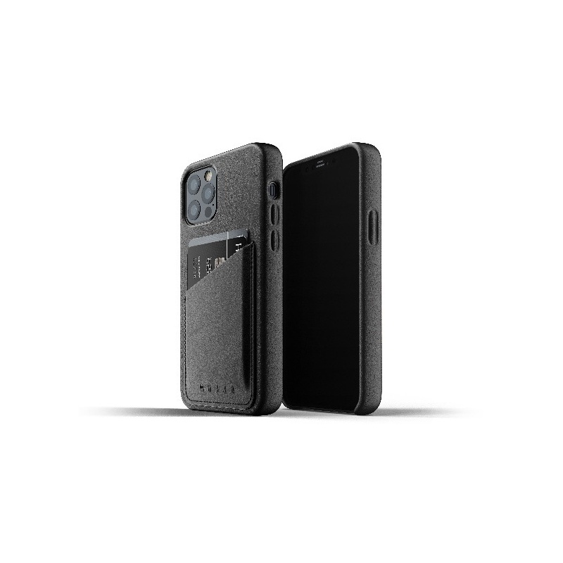 Mujjo Distributor - 8718546172656 - MUJ041BLK - Mujjo Full Leather Wallet Case Apple iPhone 12/12 Pro (black) - B2B homescreen
