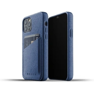 Mujjo Full Leather Wallet Case Apple iPhone 12/12 Pro (blue)