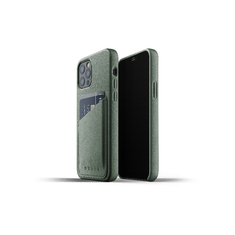 Mujjo Distributor - 8718546172670 - MUJ043GRN - Mujjo Full Leather Wallet Case Apple iPhone 12/12 Pro (green) - B2B homescreen