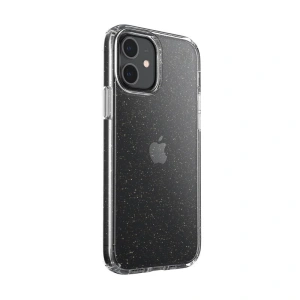 Etui Speck Presidio Perfect-Clear Glitter Apple iPhone 12/12 Pro z powłoką MICROBAN (Gold Glitter/Clear)