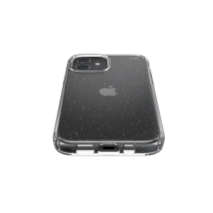 Etui Speck Presidio Perfect-Clear Glitter Apple iPhone 12/12 Pro z powłoką MICROBAN (Gold Glitter/Clear)