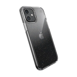 Etui Speck Presidio Perfect-Clear Glitter Apple iPhone 12/12 Pro z powłoką MICROBAN (Gold Glitter/Clear)