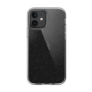 Etui Speck Presidio Perfect-Clear Glitter Apple iPhone 12/12 Pro z powłoką MICROBAN (Gold Glitter/Clear)
