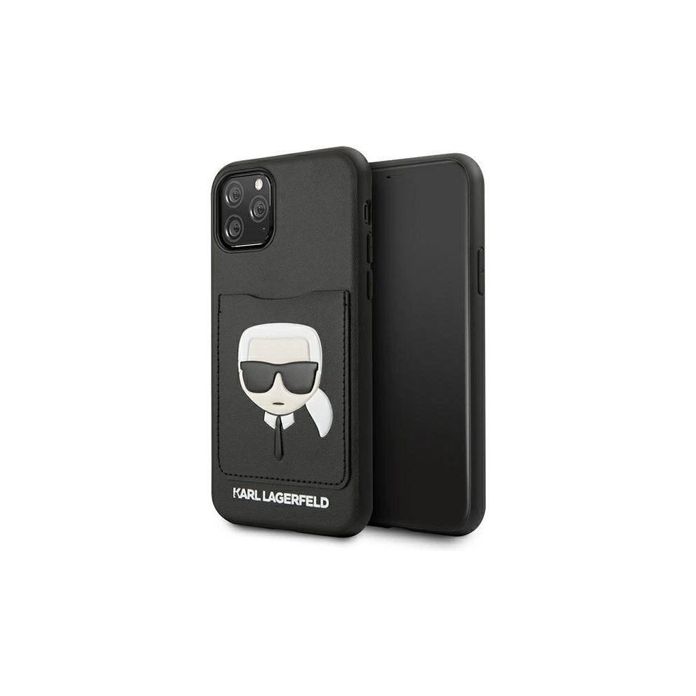 Wholesale Karl Lagerfeld KLHCN58CSKCBK Apple iPhone 11 Pro black hardcase Ikonik with card slot - KLD380BLK - {ean13} - Hurt