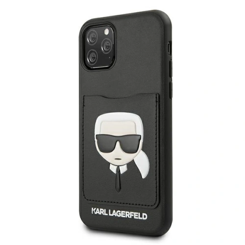 Etui Karl Lagerfeld KLHCN58CSKCBK Apple iPhone 11 Pro czarny/black hardcase Ikonik with card slot