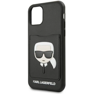 Etui Karl Lagerfeld KLHCN58CSKCBK Apple iPhone 11 Pro czarny/black hardcase Ikonik with card slot