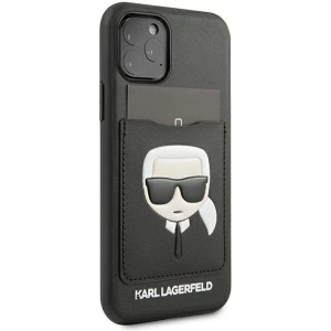 Etui Karl Lagerfeld KLHCN58CSKCBK Apple iPhone 11 Pro czarny/black hardcase Ikonik with card slot