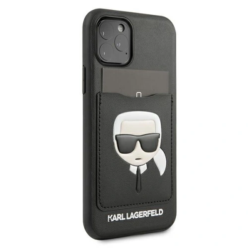 Etui Karl Lagerfeld KLHCN58CSKCBK Apple iPhone 11 Pro czarny/black hardcase Ikonik with card slot
