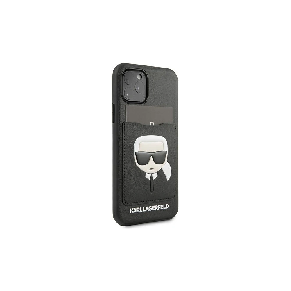Wholesale Karl Lagerfeld KLHCN58CSKCBK Apple iPhone 11 Pro black hardcase Ikonik with card slot - KLD380BLK - {ean13} - Hurt