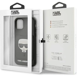 Etui Karl Lagerfeld KLHCN58CSKCBK Apple iPhone 11 Pro czarny/black hardcase Ikonik with card slot