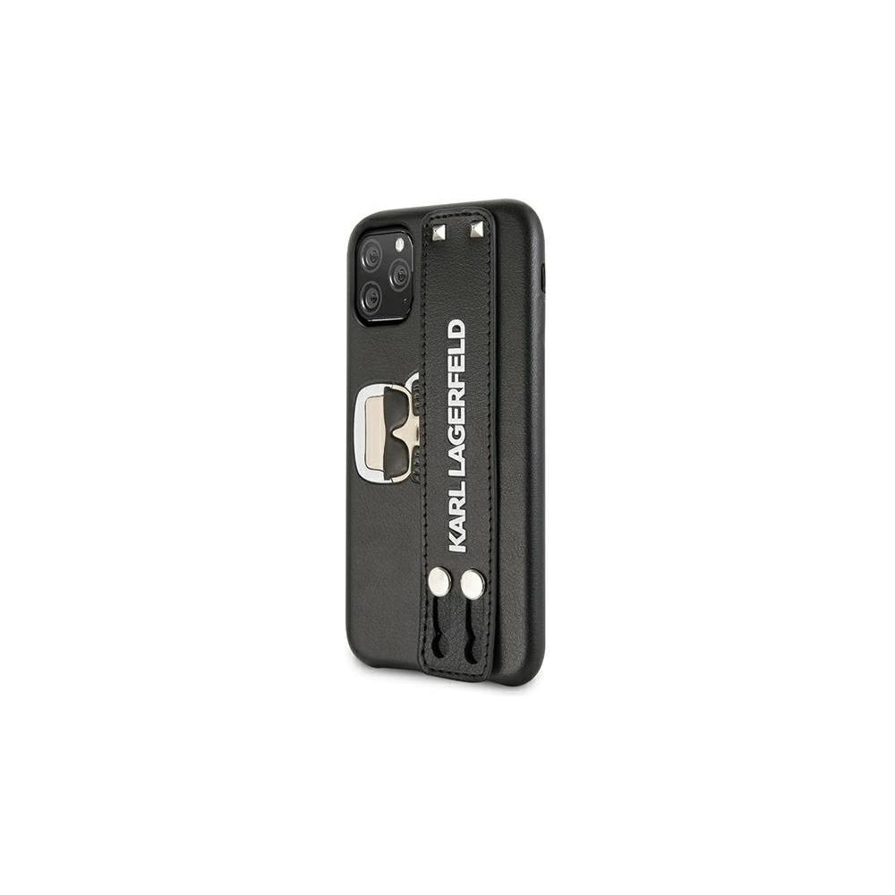 Wholesale Karl Lagerfeld KLHCN58HA2BK Apple iPhone 11 Pro black hardcase Iconic Hand Strap - KLD381BLK - {ean13} - Hurt
