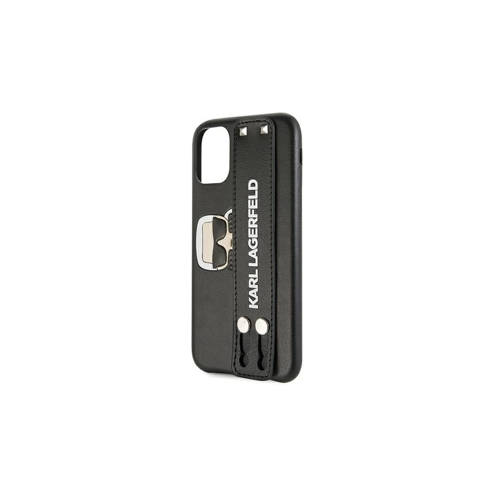 Wholesale Karl Lagerfeld KLHCN58HA2BK Apple iPhone 11 Pro black hardcase Iconic Hand Strap - KLD381BLK - {ean13} - Hurt