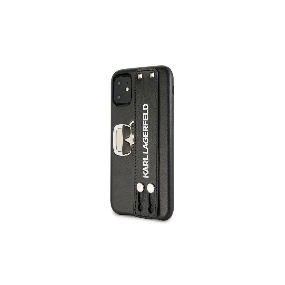 Wholesale Karl Lagerfeld KLHCN61HA2BK Apple iPhone 11 black hardcase Iconic Hand Strap - KLD382BLK - {ean13} - Hurt