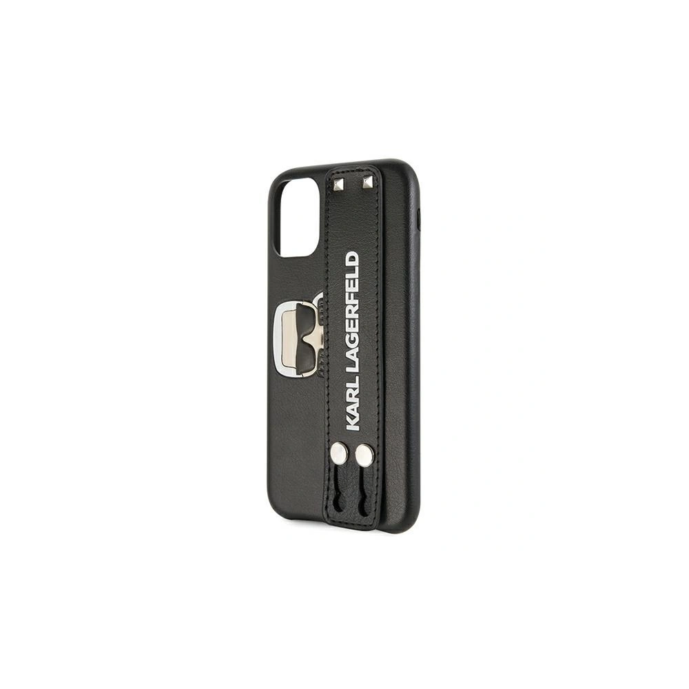 Wholesale Karl Lagerfeld KLHCN61HA2BK Apple iPhone 11 black hardcase Iconic Hand Strap - KLD382BLK - {ean13} - Hurt