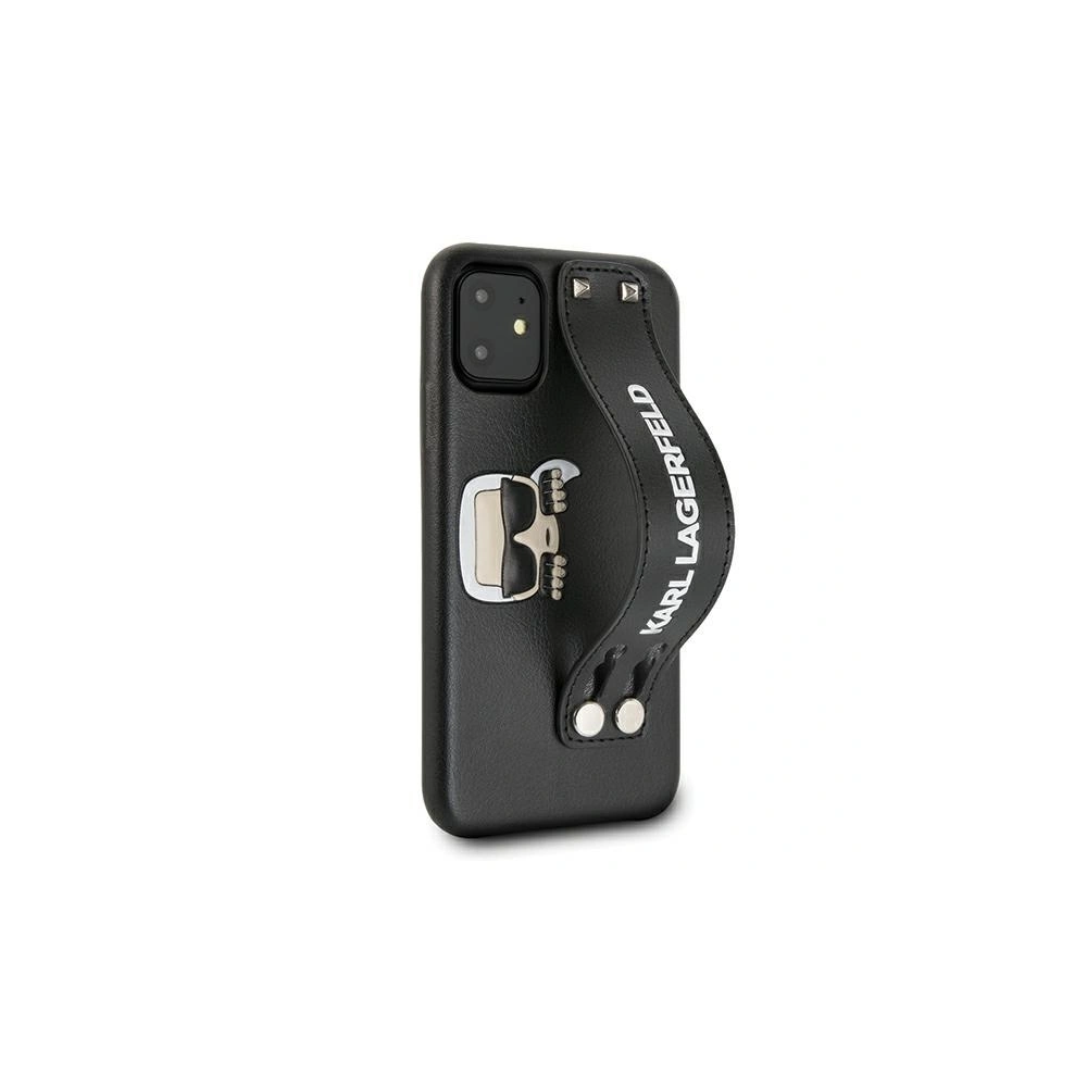 Wholesale Karl Lagerfeld KLHCN61HA2BK Apple iPhone 11 black hardcase Iconic Hand Strap - KLD382BLK - {ean13} - Hurt