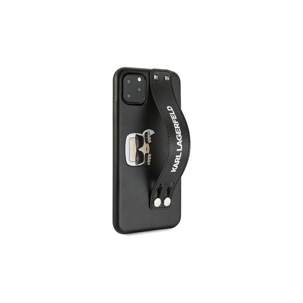 Wholesale Karl Lagerfeld KLHCN65HA2BK Apple iPhone 11 Pro Max black hardcase Iconic Hand Strap - KLD383BLK - {ean13} - Hurt